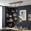 Koyoto suspension salle à manger 6 lumières E27, globes allongés vintage