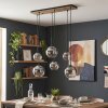 Koyoto suspension salle à manger 6 lumières E27, globes allongés vintage