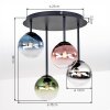 Chehalis plafonnier boule 4 lumières G9, luminaire de plafond rond rétro