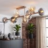 Gastor plafonnier boule 10 flammes E14, barre allongée pour salon rétro moderne
