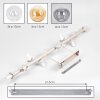 Gastor plafonnier boule 10 flammes E14, barre allongée pour salon rétro moderne