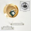 Gastor plafonnier boule E27 Ø 25 cm, lampe de plafond rétro pour salon