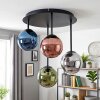 Plafonnier moderne à sphères Chehalis, 4 lumières, abat-jour multicolores ø 12 cm