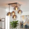 Gastor plafonnier à globes 5 lampes E14, luminaire de plafond vintage