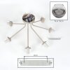 Plafonnier Koyoto rétro 7 flammes E14, luminaire de plafond rond ø 82 cm
