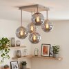 Plafonnier Gastor 5 lumières, luminaire de plafond à globes E14 pour salon