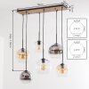 Koyoto suspension à globes pour salle à manger, 6 lampes E27, style vintage