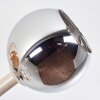 Plafonnier moderne Koyoto à 10 lumières avec abat-jour en verre ambre, chrome, clair et fumé