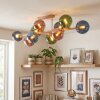 Gastor plafonnier à boules 10 lumières E14, lampe de plafond rétro moderne pour salon
