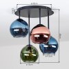 Koyoto plafonnier boule rétro 4 lampes E14 pour salon et salle à manger