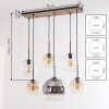 Koyoto suspension luminaire à 6 lampes, globes pour salle à manger