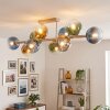 Koyoto plafonnier à globes 10 lampes, design rétro moderne, culots E14