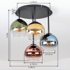 Koyoto plafonnier boule 4 lumières E14, luminaire de plafond rétro ø 38 cm