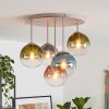 Gastor plafonnier boule 5 lumières E14, diamètre 45 cm, style rétro vintage