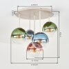 Gastor plafonnier boule 5 lumières E14, diamètre 45 cm, style rétro vintage