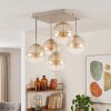 Gastor plafonnier à boules 5 lumières E14, carré, pour salon et salle à manger
