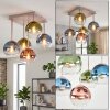 Koyoto plafonnier boule 5 lumières pour salon et salle à manger, style rétro