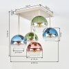 Koyoto plafonnier boule 5 lumières pour salon et salle à manger, style rétro