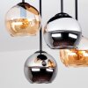 Koyoto plafonnier globe rétro à 4 lampes E14 pour salon et salle à manger