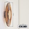 Liriel applique murale LED ronde rétro, luminaire mural à anneaux concentriques