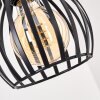 Oravi suspension bois 3 lumières E27, longueur 60 cm, abat-jour cage