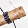 Oravi suspension à barre en bois pour table à manger, 4 lumières E27, longueur 80 cm