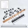 Koyoto suspension à barre en bois, luminaire salle à manger 5 lumières, longueur 100 cm