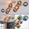Plafonnier Koyoto 10 lumières à globes, luminaire de plafond E14 rétro