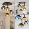 Plafonnier Koyoto à 4 globes, luminaire de plafond rond ø 38 cm, style vintage