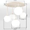 Chehalis plafonnier boule 5 lumières Ø 45 cm, luminaire de plafond scandinave