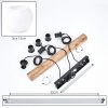 Koyoto suspension bois à barre, luminaire suspendu 3 flammes E27, longueur 60 cm