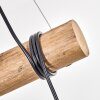 Koyoto suspension bois à barre, luminaire suspendu 3 flammes E27, longueur 60 cm