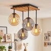 Gastor plafonnier à boules E14 4 lumières, design rétro boho pour salon