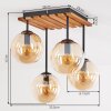 Gastor plafonnier boule 4 flammes E14, luminaire de plafond vintage pour salon