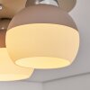 Eloria plafonnier boule rond E27 3 flammes, luminaire de plafond scandinave