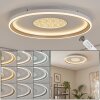Orvix plafonnier LED rond avec télécommande Ø 59 cm, luminaire de plafond moderne plat
