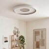 Orvix plafonnier LED rond avec télécommande Ø 59 cm, luminaire de plafond moderne plat