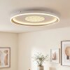 Orvix plafonnier LED rond avec télécommande Ø 59 cm, luminaire de plafond moderne plat