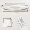 Orvix plafonnier LED rond avec télécommande Ø 59 cm, luminaire de plafond moderne plat