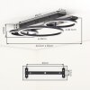 Kordex plafonnier LED moderne design à anneaux lumineux pour salon et salle à manger