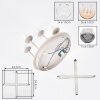 Koyoto plafonnier à globes, luminaire de plafond 4 lumières E14 vintage