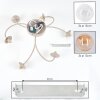 Chehalis plafonnier globe rétro, luminaire de plafond 6 flammes G9, Ø 64 cm