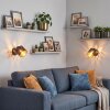 Tallaboa appliques murales orientables avec interrupteur, abat-jour en tissu à motif