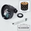 Alsen applique murale orientable avec interrupteur, abat-jour ajouré E14