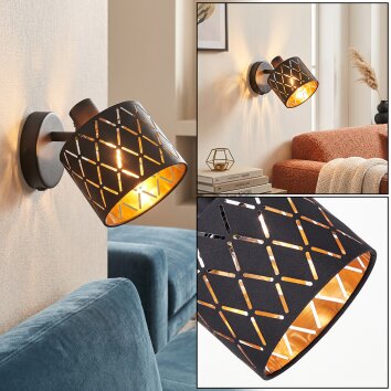 Alsen applique murale orientable avec interrupteur, abat-jour ajouré E14