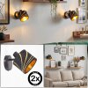 Alsen applique murale orientable avec interrupteur, lot de 2 à fentes symétriques