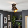 Alsen plafonnier orientable avec abat-jour noir et doré, éclairage intérieur rétro