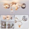 Chehalis plafonnier boule à 6 lumières G9, bras courbés, diamètre 64 cm