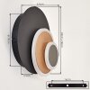 Lemik applique murale LED ronde, lampe murale orientable moderne scandinave