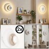 Lemik applique murale LED ronde orientable, lot de 2, éclairage indirect